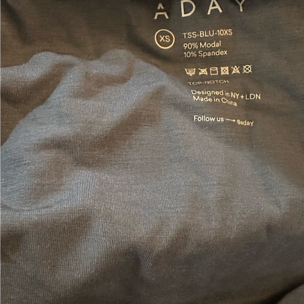 ADAY Top Notch stretch tee in Mineral blue new - Picture 5 of 9